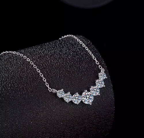 925 Sterling Silver Moissanite Ketting | GRA-gecertificeerd