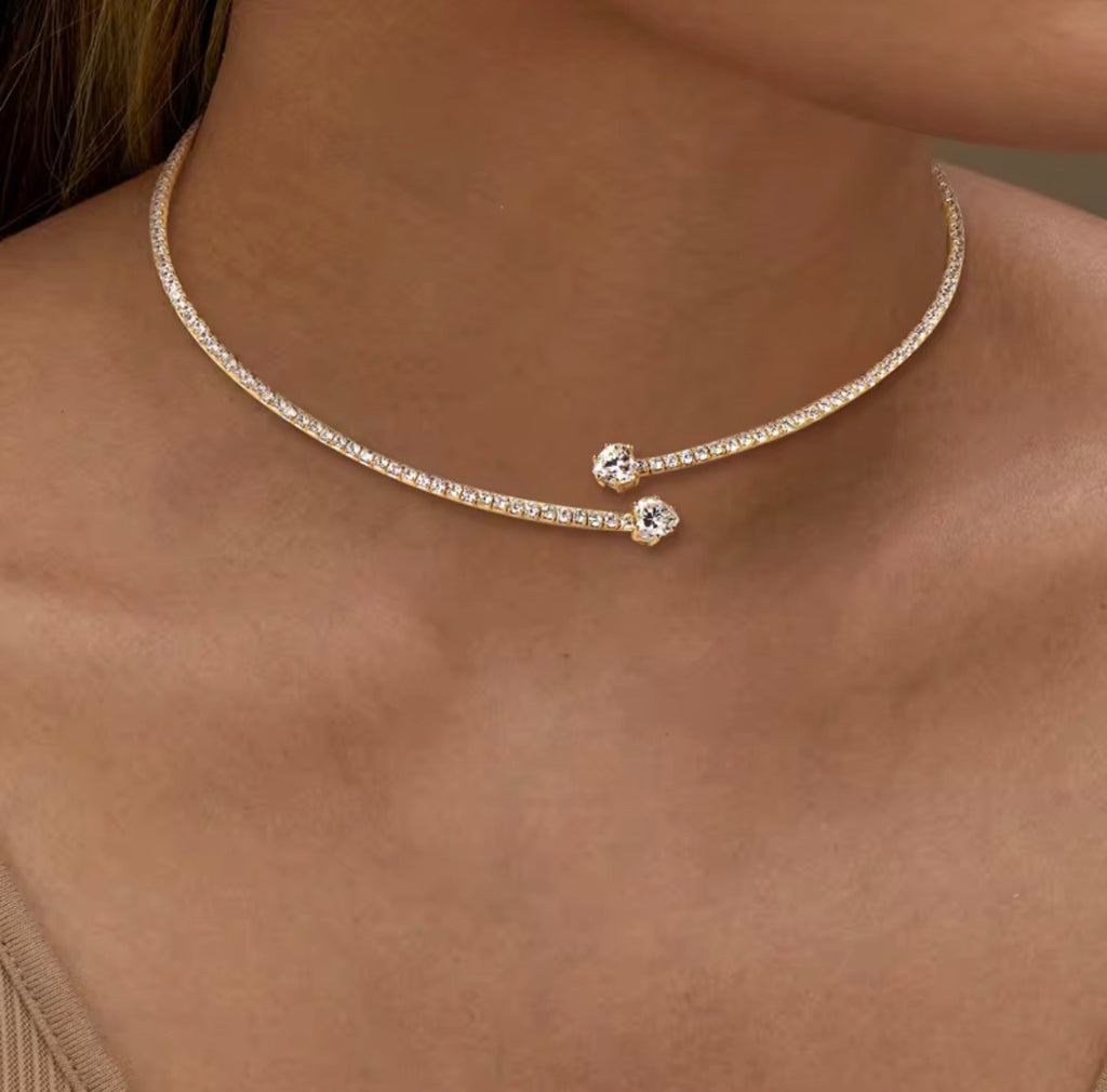 GRA-gecertificeerde liefdeshart choker ketting luxe cadeau - Aylé Jewelry