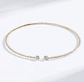 925 sterling zilveren moissanite liefdeshart choker ketting - vooraanzicht - Aylé Jewelry