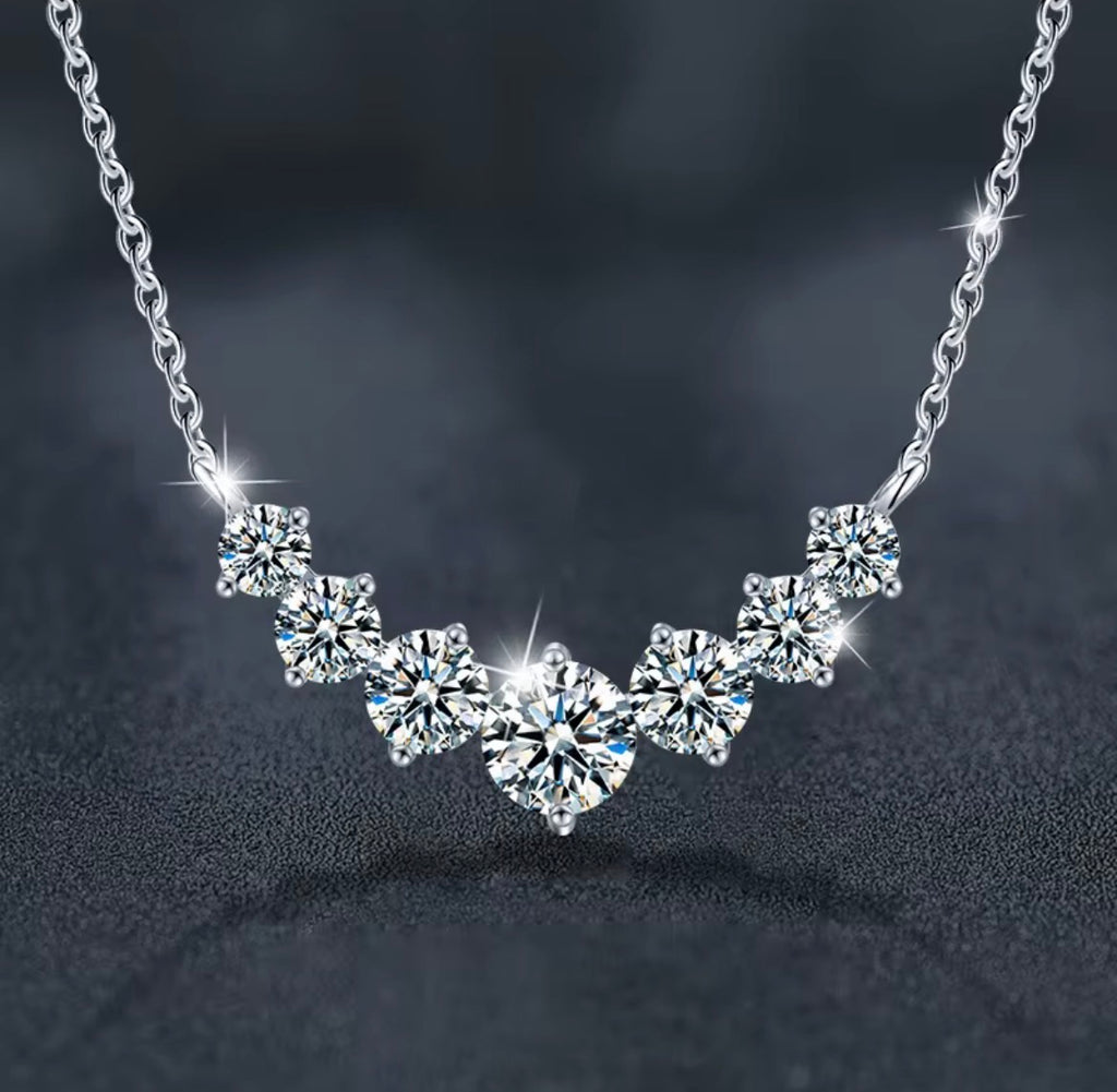 925 Sterling Silver Moissanite Ketting | GRA-gecertificeerd