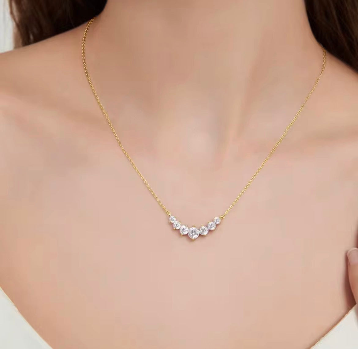 925 Sterling Silver Moissanite Ketting | GRA-gecertificeerd