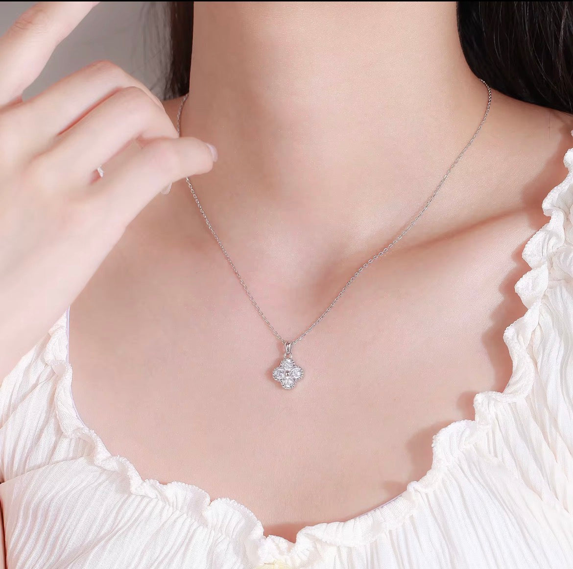 925 Sterling Silver Moissanite Ketting | GRA-gecertificeerd