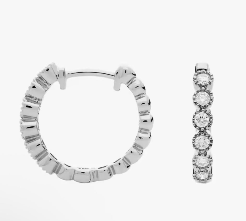 Moissanite Roller Bead Creolen | 14K Gold Filled | GRA-gecertificeerd