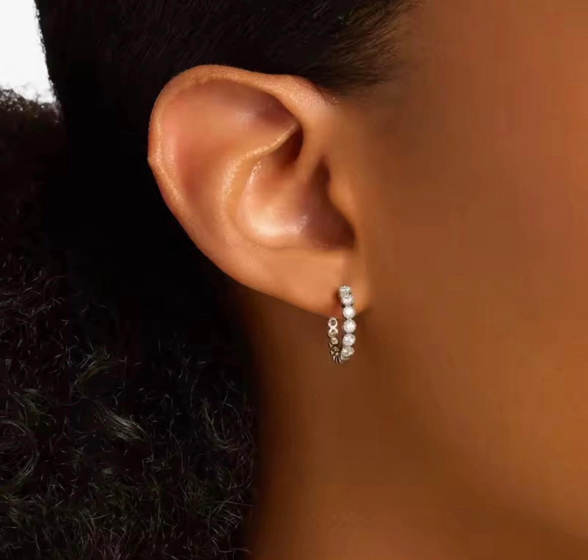 Moissanite Roller Bead Creolen | 14K Gold Filled | GRA-gecertificeerd