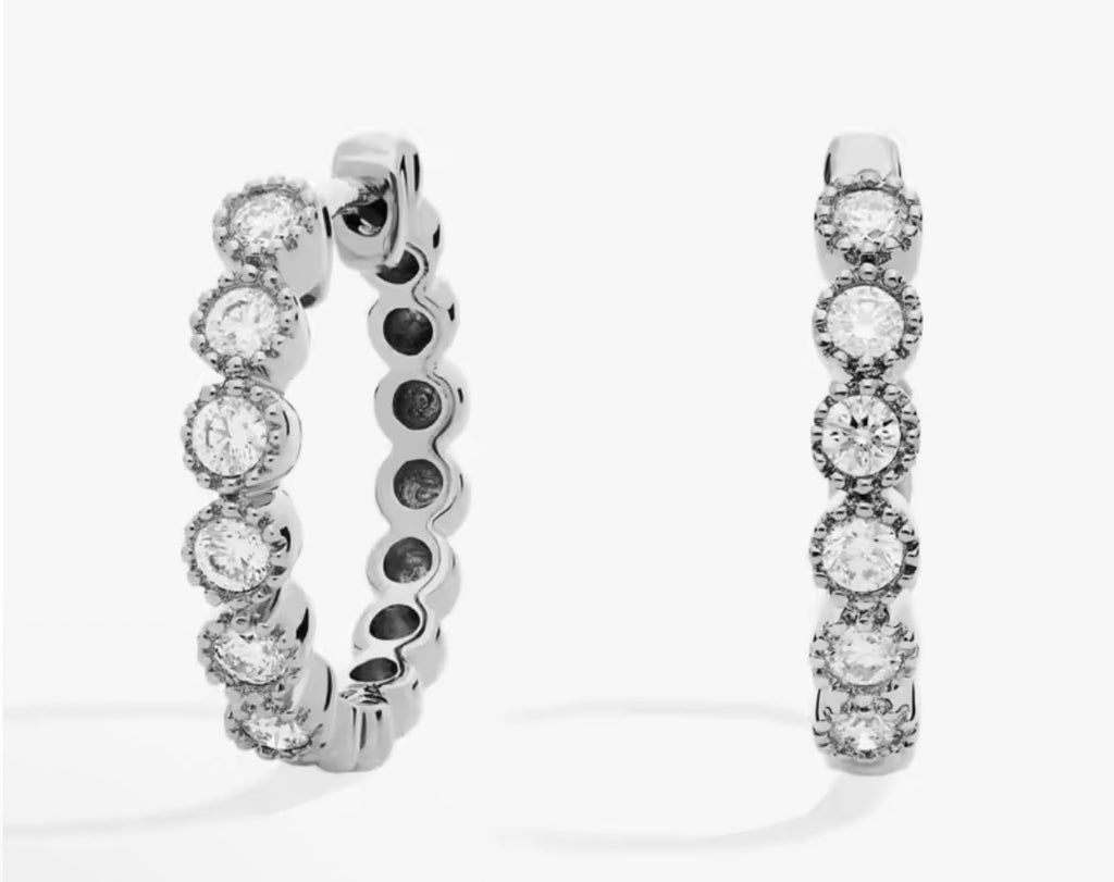 Moissanite Roller Bead Creolen | 14K Gold Filled | GRA-gecertificeerd