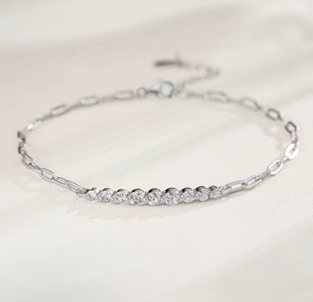 Moissanite Tennis Link Armband | 925 Sterling Zilver | GRA-gecertificeerd