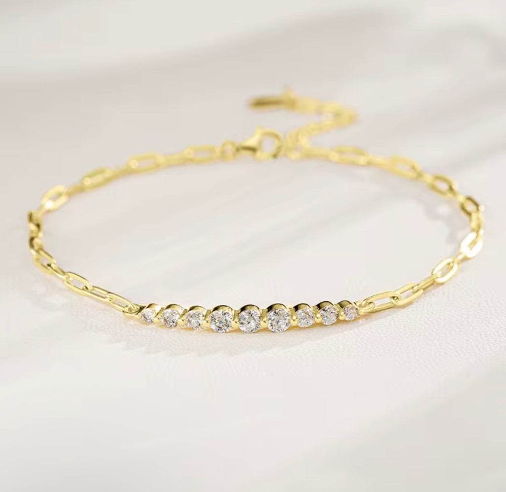 Moissanite Tennis Link Armband | 925 Sterling Zilver | GRA-gecertificeerd