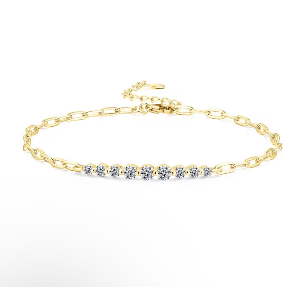 Moissanite Tennis Link Armband | 925 Sterling Zilver | GRA-gecertificeerd